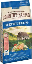 Корм сухой Country Farms Монопротеиновый, для взрослых собак, полнорационный, с высоким содержанием лосося, 10   ...