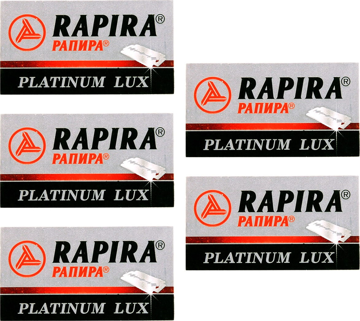 5 упаковок лезвий RAPIRA  PREMIUM LUX для бритвенных станков