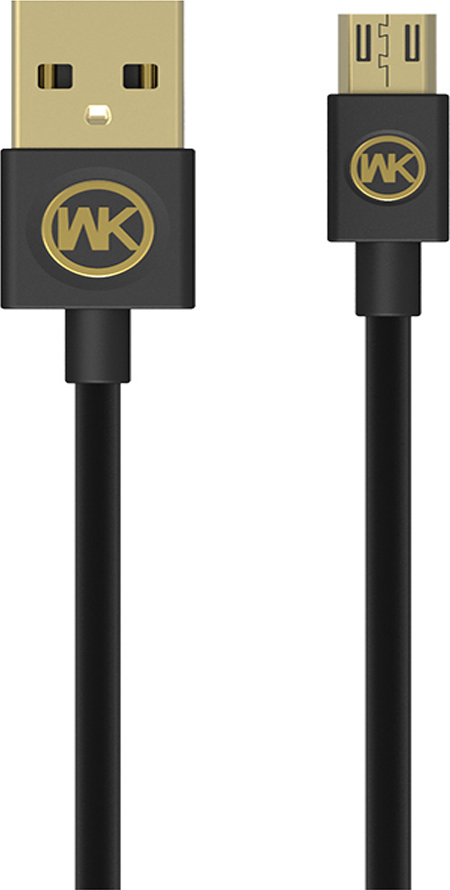 фото Кабель USB - MicroUSB 1 м, WK /WDC-052/ Черный Wk design