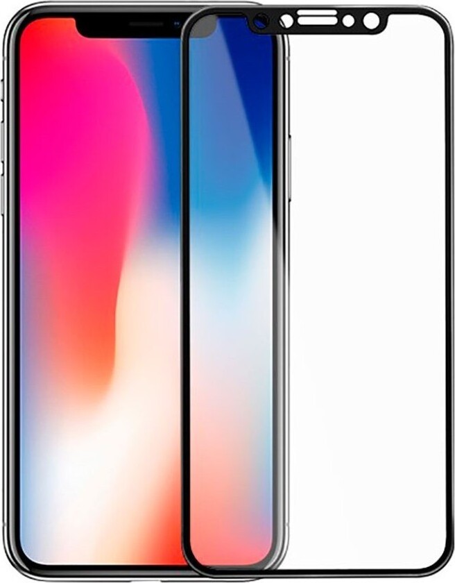 фото Стекло защитное гибкое Tempered Glass для Apple iPhone X/XS, чёрный