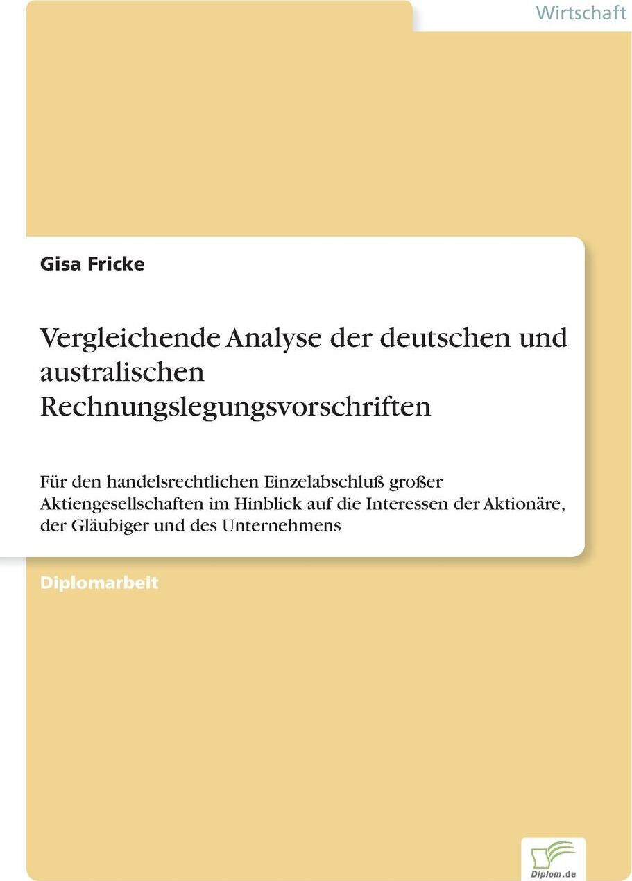 фото Vergleichende Analyse der deutschen und australischen Rechnungslegungsvorschriften