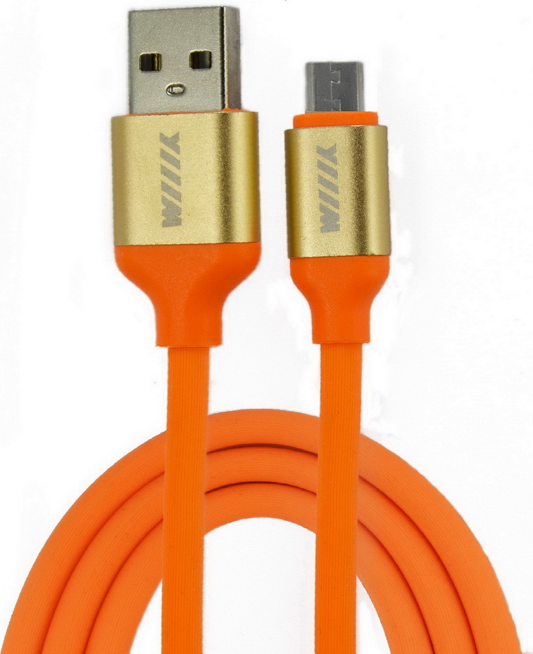 фото Кабель-переходник микро-USB оранжевый 1.2 м Wiiix