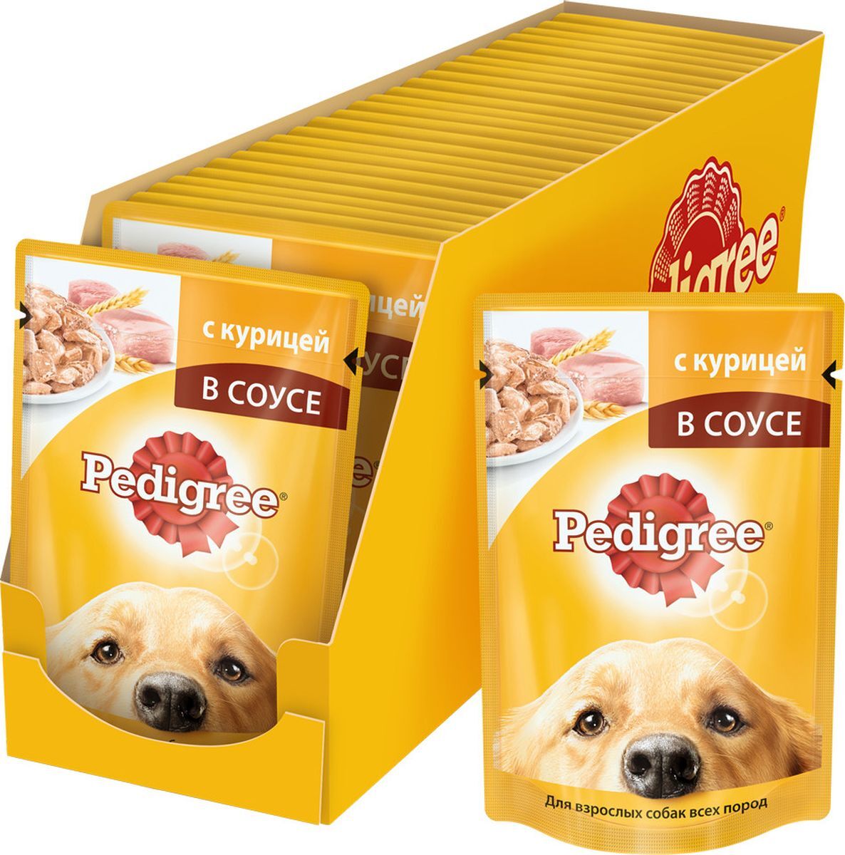 фото Консервы "Pedigree" для собак от 1 года, курица в соусе, 100 г, 24 шт