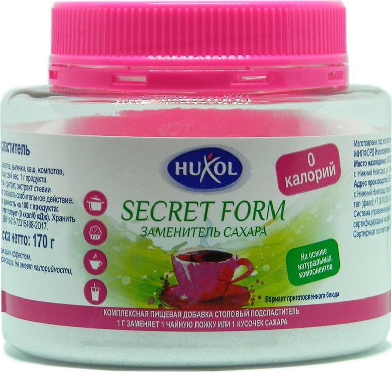 Сахарозаменитель Huxol Secret Form, 170 г — купить в интернет-магазине ...