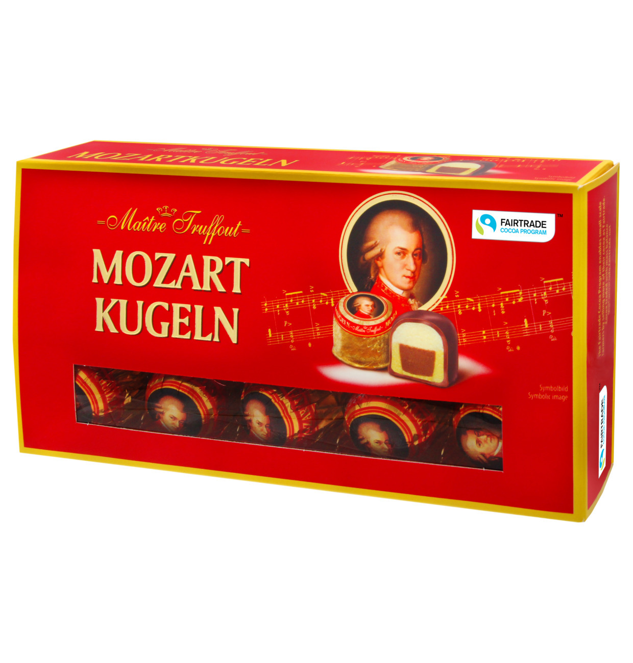 Конфеты Maitre Truffout Mozartkugeln марципановые с двойным слоем производитель