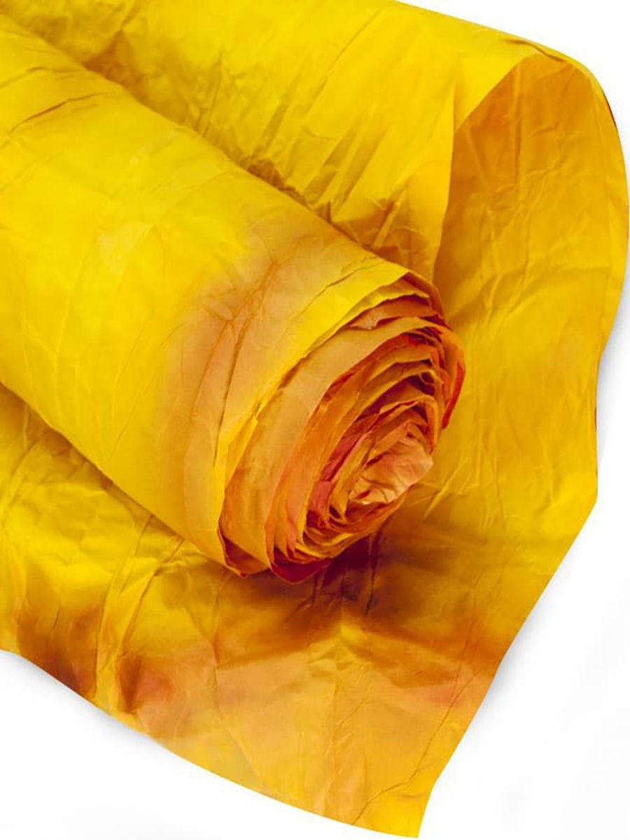 желтая упаковочная бумага. тишью желтая. желтая упаковочная бумага.