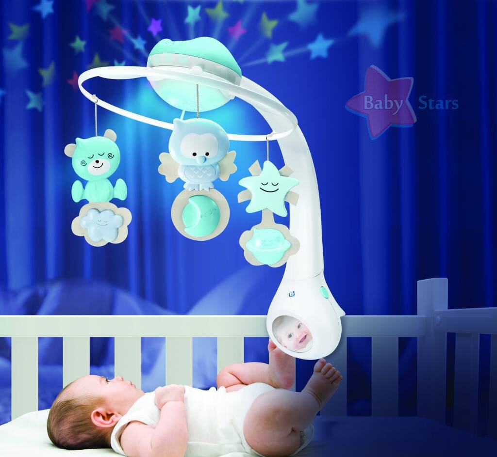 мобиль на кровать для новорожденных