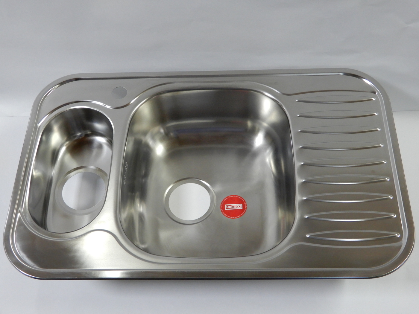Врезная кухонная мойка Ukinox Comfort cop 775.490 15-gt8k 77.5х49см нержавеющая сталь