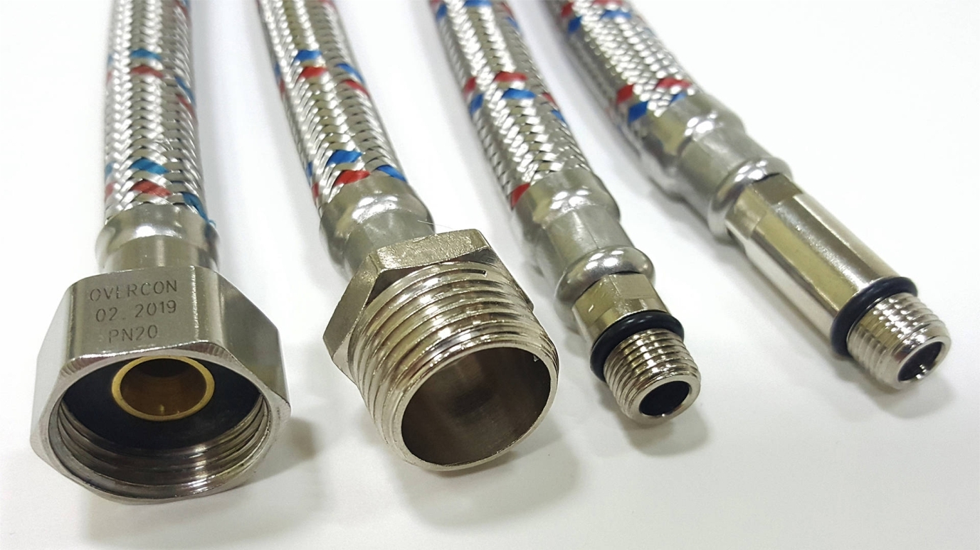 Характеристики Гибкая подводка для смесителя Overcon в оплетке, пара ...