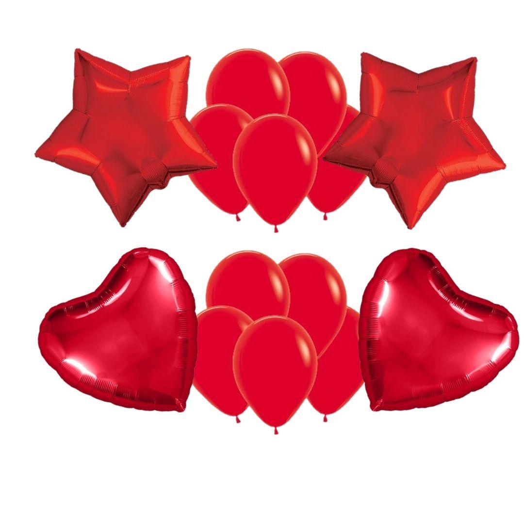 Шарики воздушные набор 14 шт. Шар латексный красный фонтан. Букет шаров "поцелуи". Букет шаров на 14 февраля.