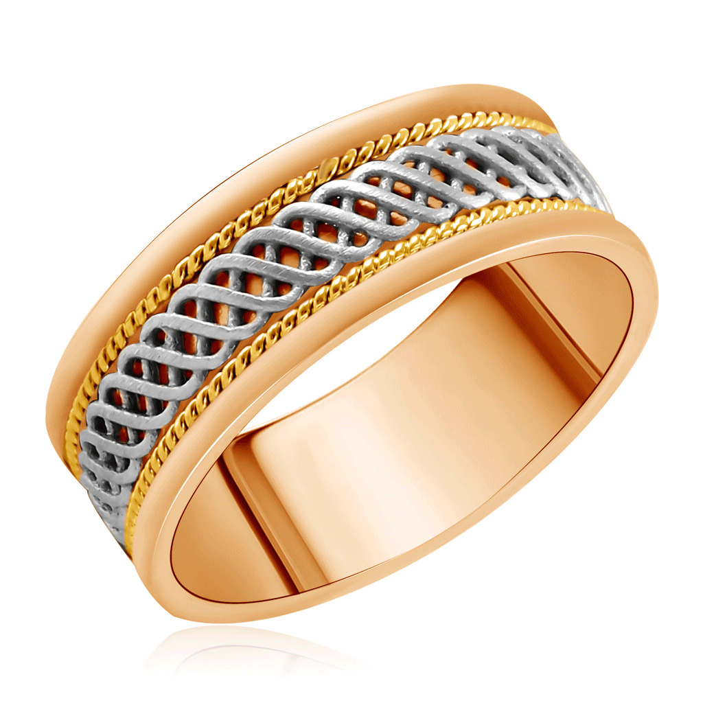 Адамас обручальные кольца комбинированного золота