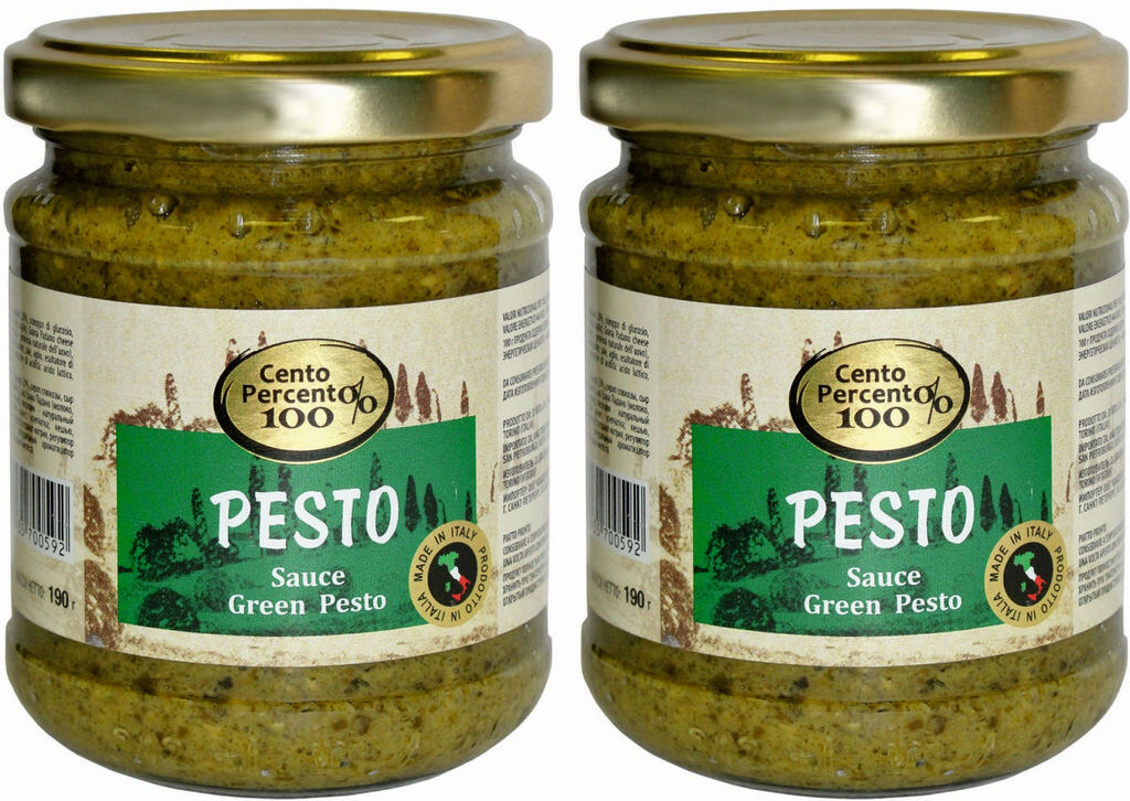 Cento Percento соус песто, 2 шт по 190 гр — купить в интернет-магазине ...