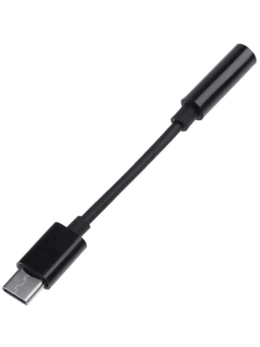 Купить кабель GSMIN Type C Mini Jack 3.5мм 10см (Черный) по низкой цене отзывы, фото