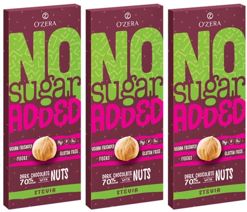 Горький шоколад No sugar added Dark&Nuts, (3шт по 90 г) — купить в ...