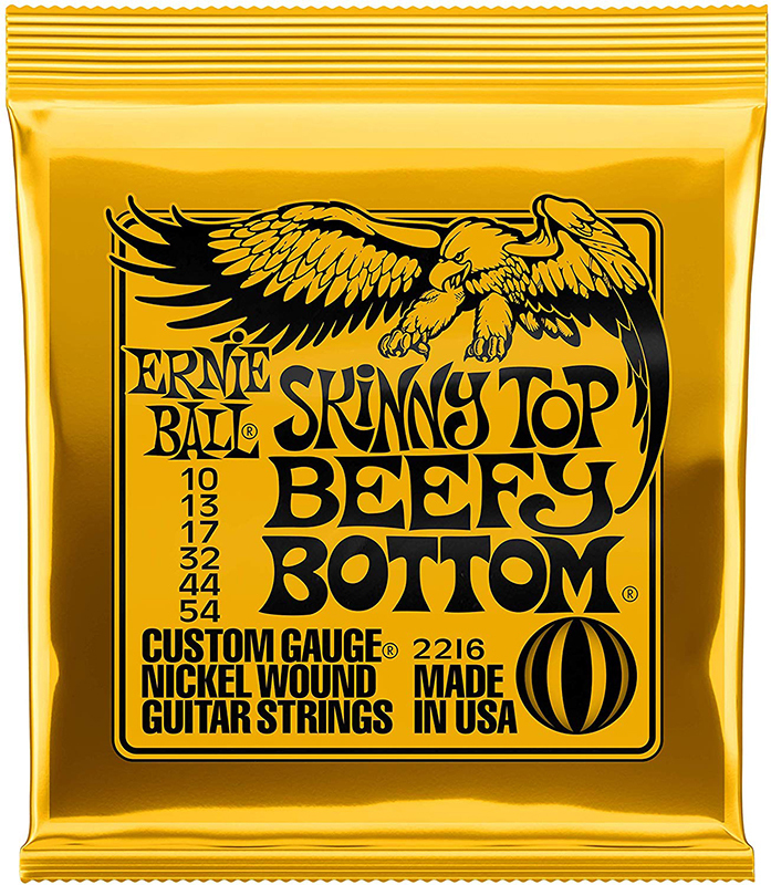 Струны для электрогитары Ernie Ball 2216 Skinny Top Beefy Bottom Slinky 10-54