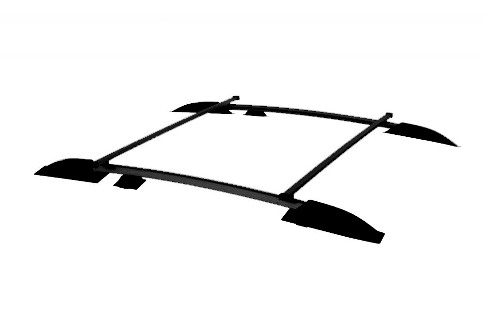 Рейлинги с поперечинами "Усиленные" на НИВА ТРЕВЕЛ (черные) — купить в ...