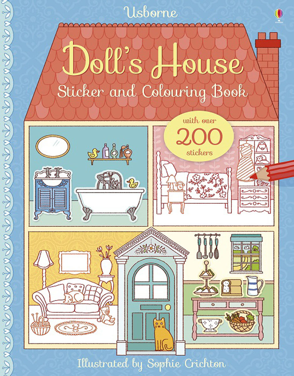 Книга "Doll's House Sticker and Colouring Book" Wheatley Abigail