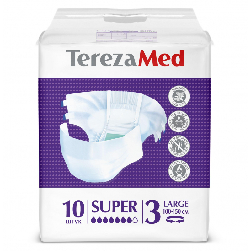 Озон товары фото мед подгузники l Подгузники TEREZA MED super large (№ 3) 10 шт/уп (90071) - купить с доставкой по