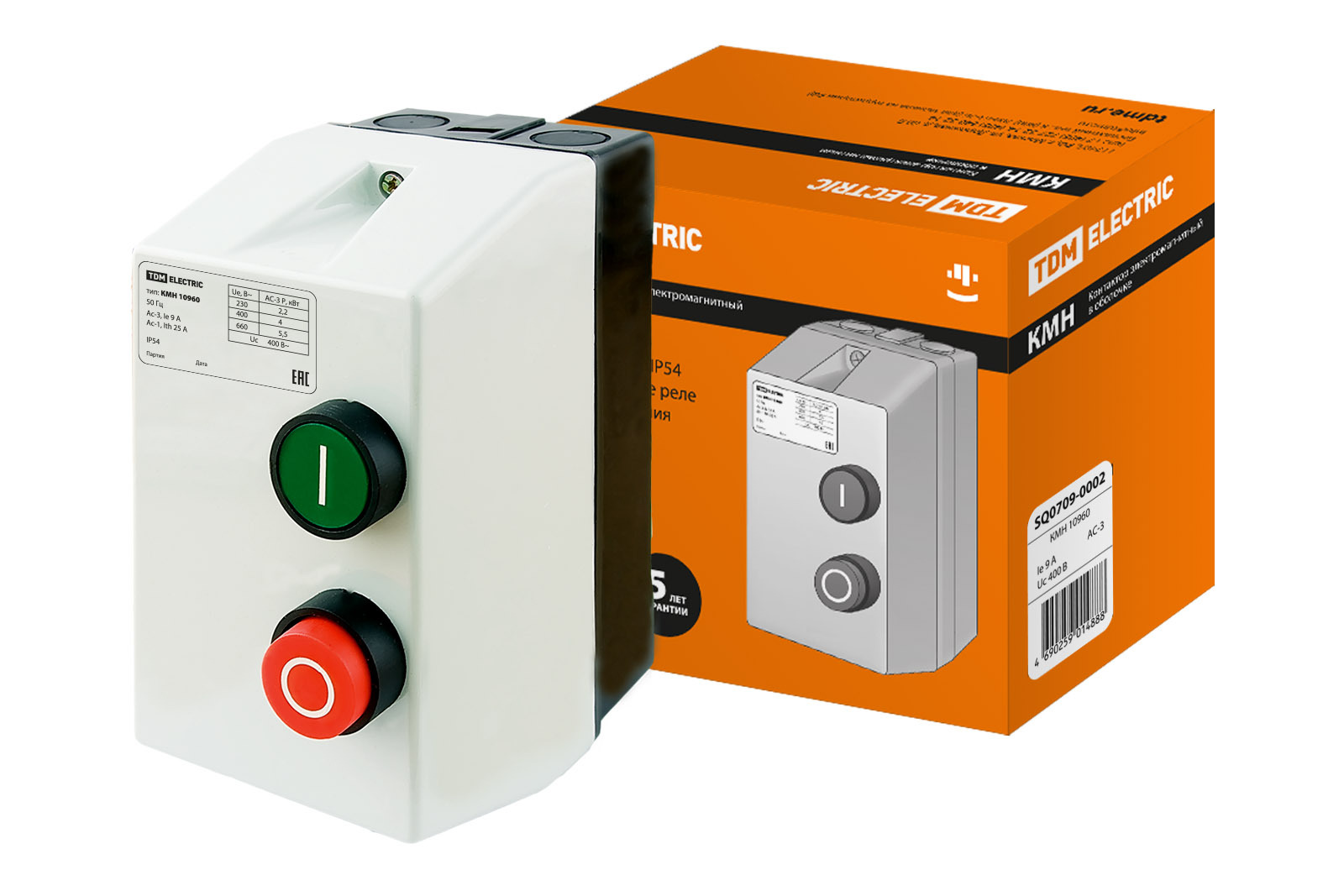 TDM Electric Контактор 9А 220В IP54, 1шт.