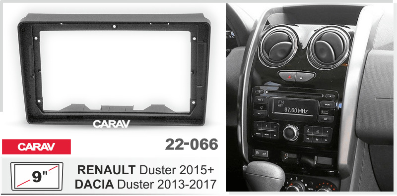 Переходнаярамка2Din9дюймовRenaultDuster,LadaLargus.Carav22-066.