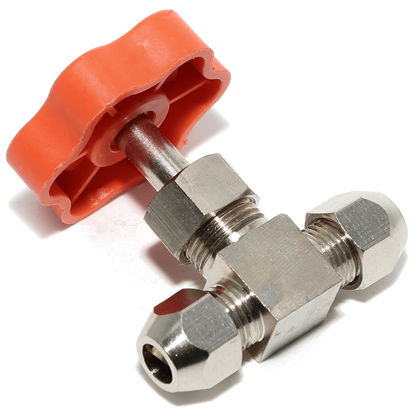 Кран игольчатый тонкой настройки (10 мм), латунь - купить по низкой ...