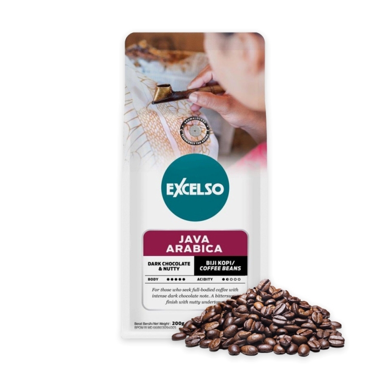 Кофе обжаренный в зерне Excelso Java Arabica 200г