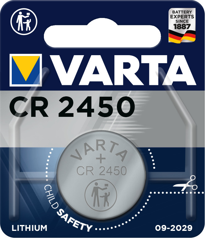 VartaБатарейкаCR2450,LiIon(литий-ионный)тип,3В,1шт