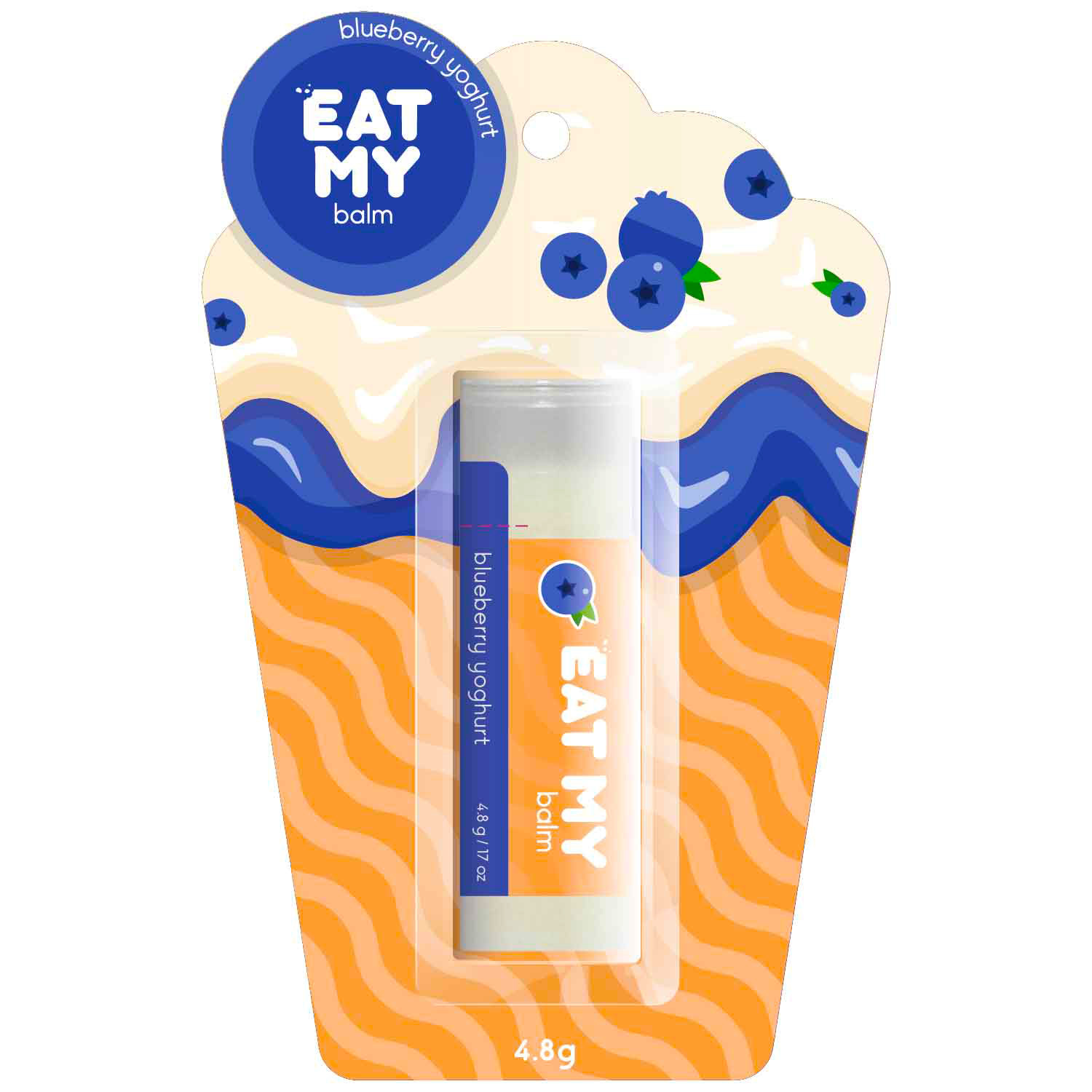 EAT MY Бальзам для губ "Йогурт с голубикой" balm blueberry yoghurt ...