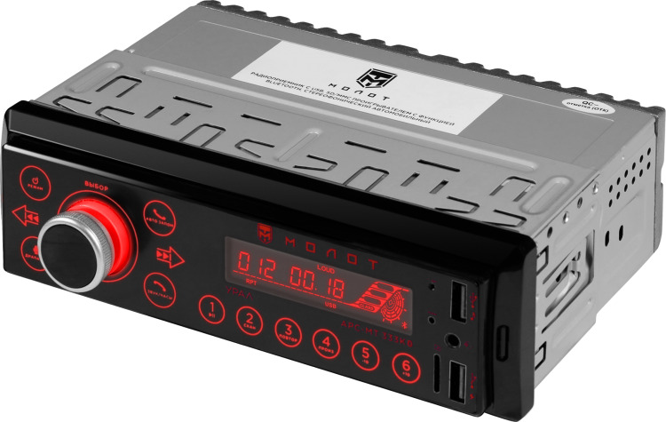 МагнитолаавтомобильнаяcBluetoothУРАЛМОЛОТАРС-МТ333К,УРАЛ