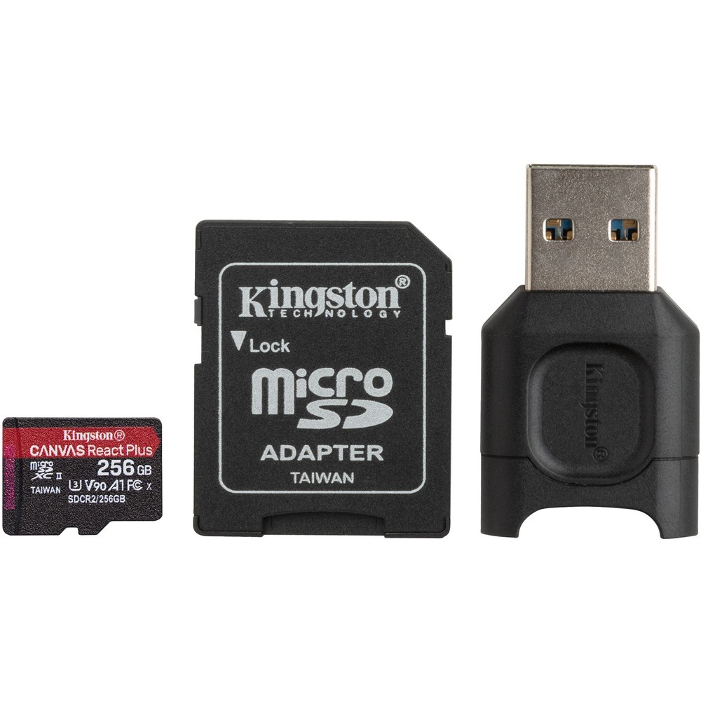 Карта памяти kingston canvas go plus microsdxc 128gb с адаптером