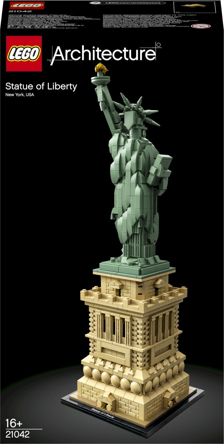 Конструктор LEGO Architecture Статуя Свободы, 1685 деталей, 16+, 21042 -  купить с доставкой по выгодным ценам в интернет-магазине OZON (221268141)