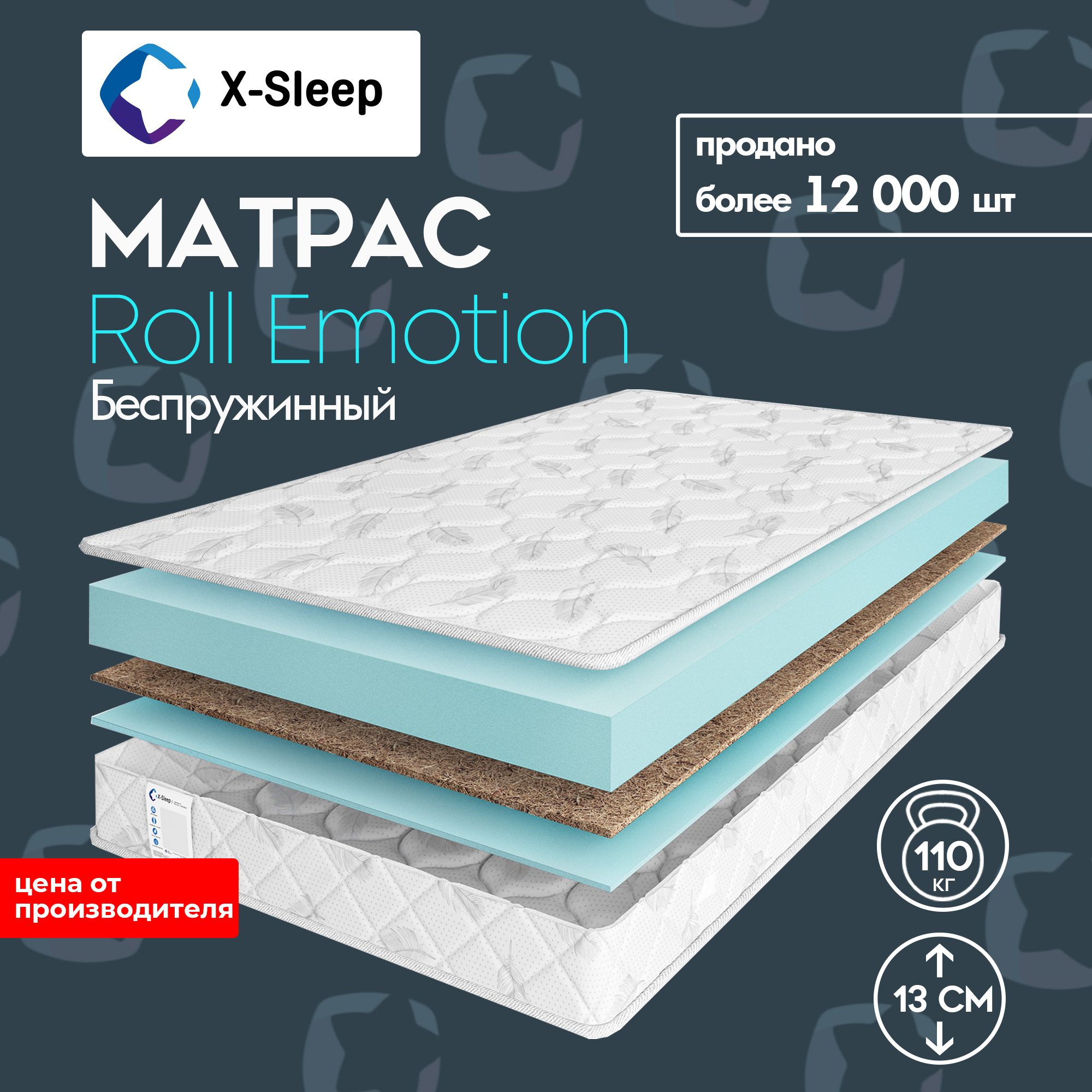 Матрас Comfort line Roll Sleep Comfort 175x225 ортопедический