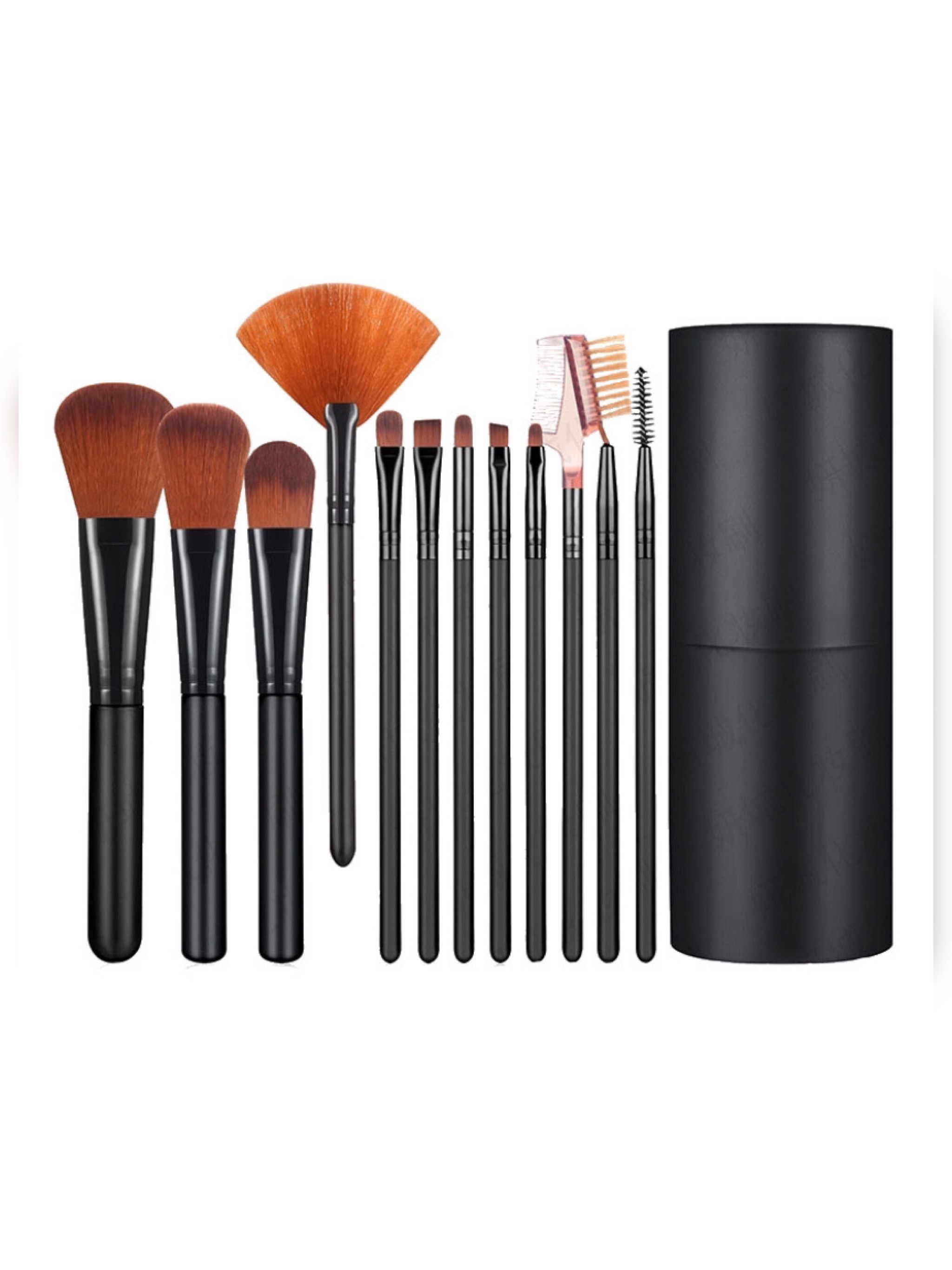 Набор кистей для макияжа 12 шт + футляр подставка — купить в интернет ...