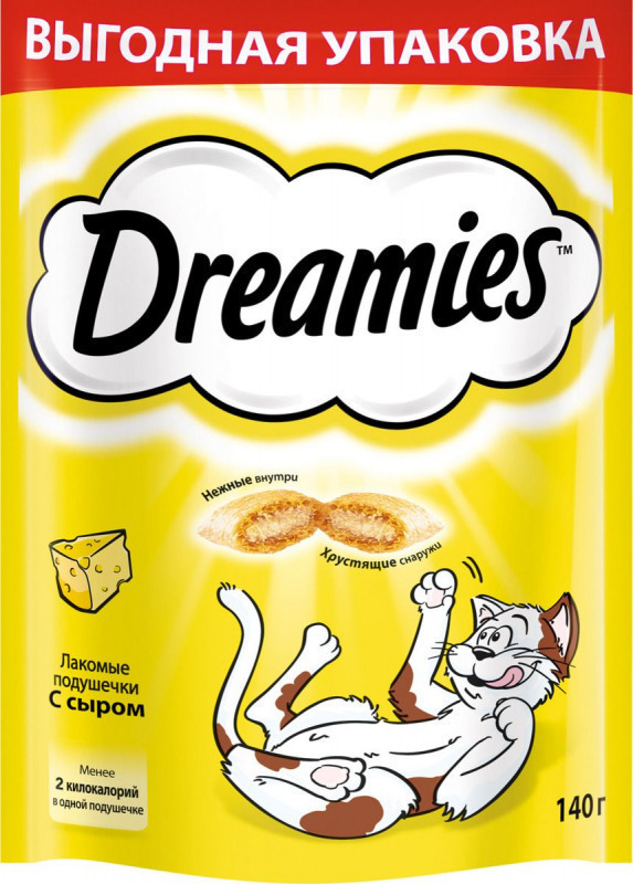 Dreamies/ЛакомствоДримисдлякошекПодушечкисСыром140г