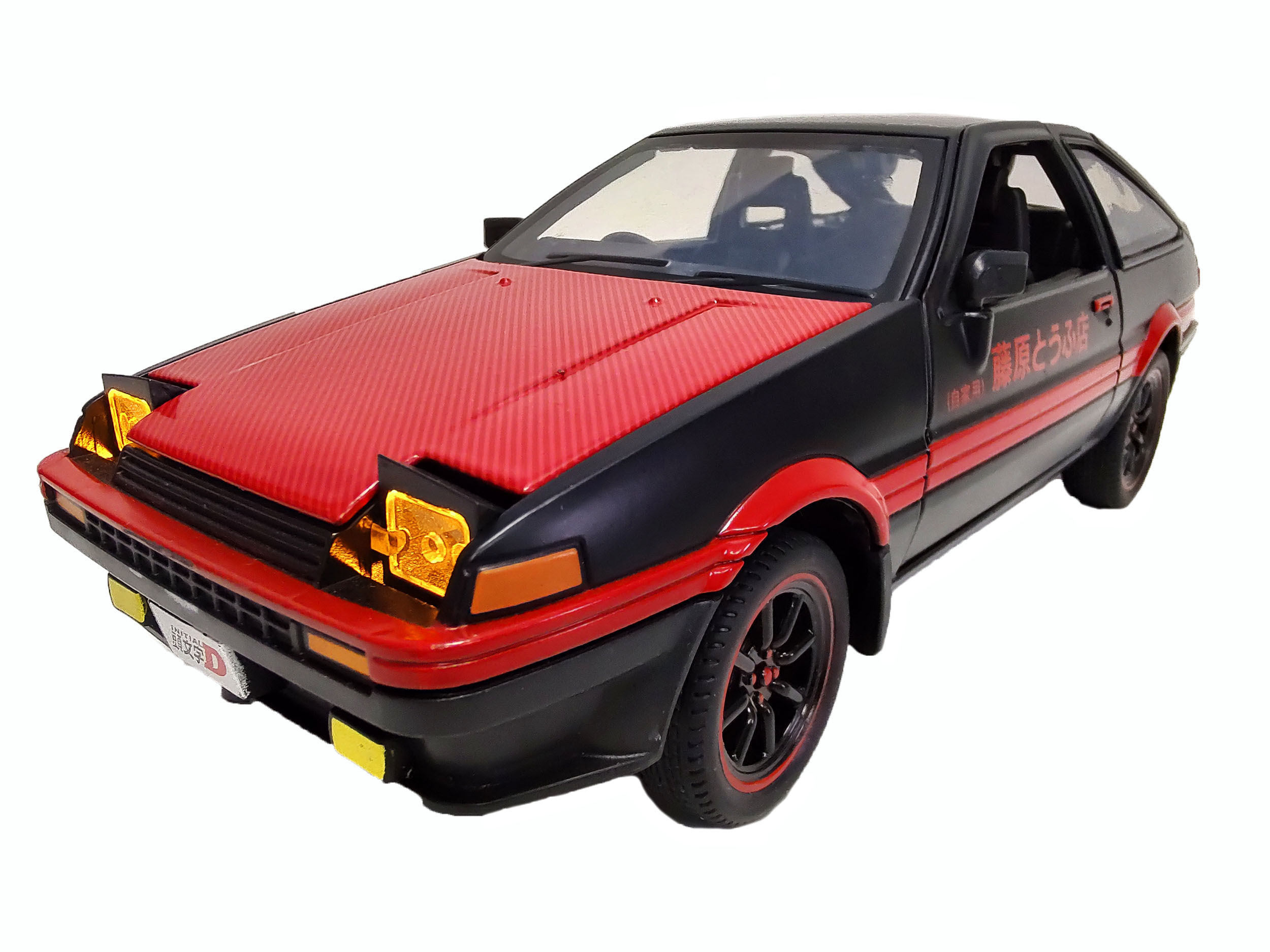 Модель автомобиля Toyota Corolla AE86 Initial В TRUENO 1/24 21 cm  черно-красная - купить с доставкой по выгодным ценам в интернет-магазине  OZON (486947322)