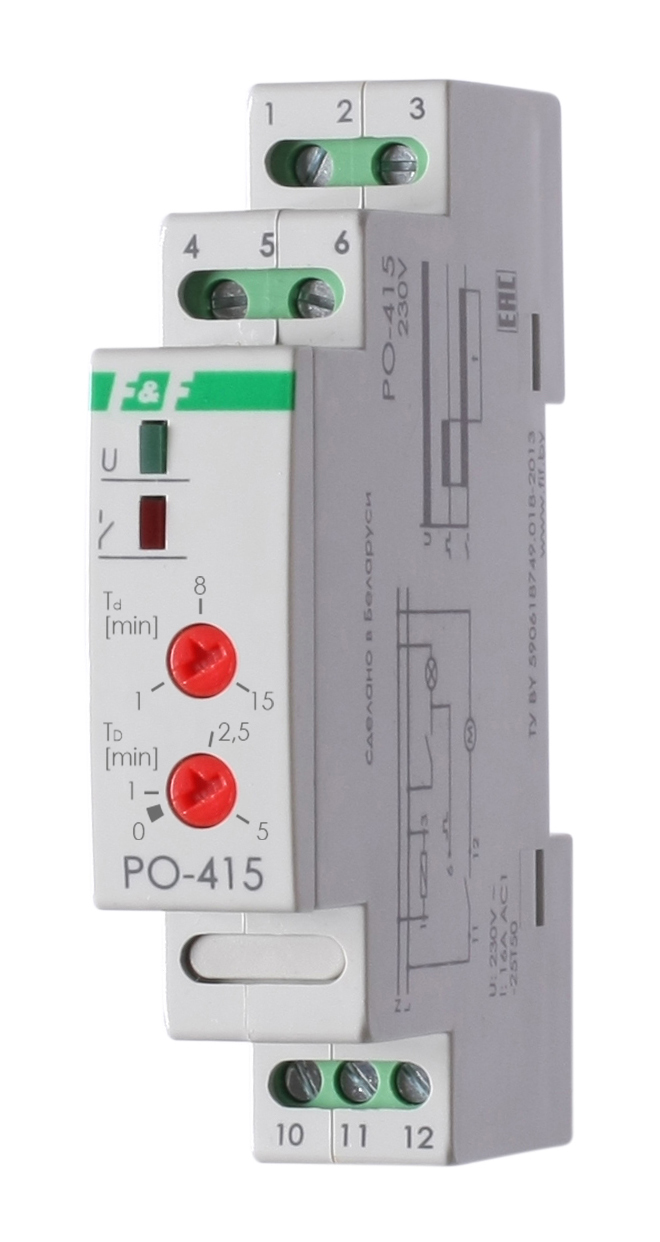 Реле времени модульное F&F PO-415 (EA02.001.018) 230 В 16 А тип AC 5P+N для сист - Товар на картинке можно купить.