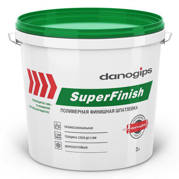 Готовая финишная шпаклевка danogips SuperFinish SHEETROCK 3 л