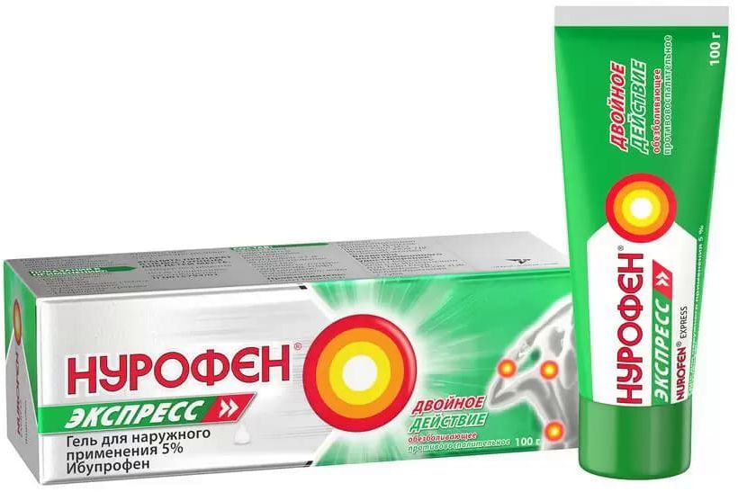 Нурофен Экспресс, гель 5%, 100 г — купить в интернет-аптеке OZON ...