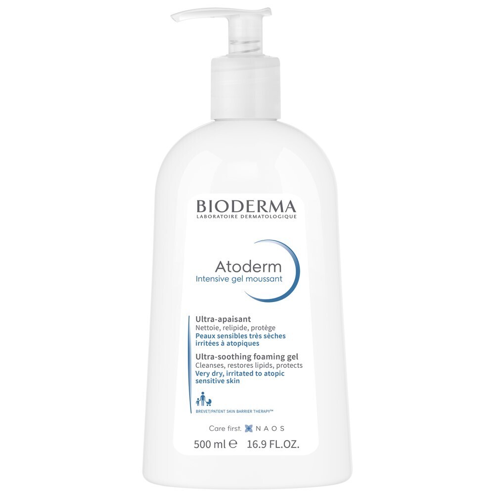 Foaming gel. Bioderma Atoderm гель интенсив 500мл. Bioderma для атопичной кожи детей. Атодерм интенсив гель крем. Биодерма косметика для атопичной кожи у детей.