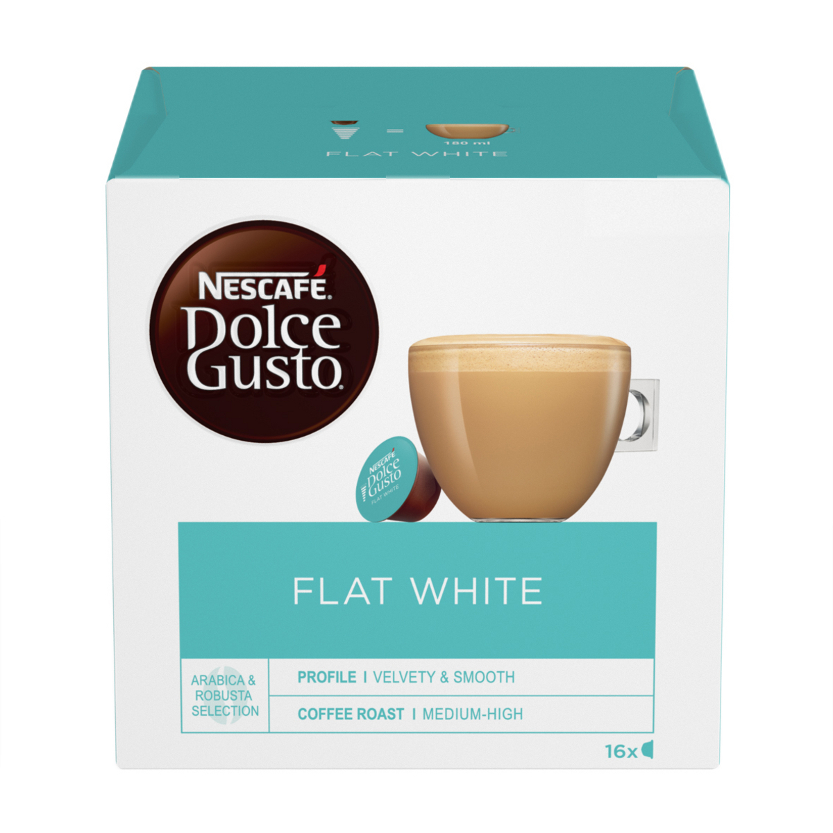 Кофе капсульный Nescafe Dolce Gusto Flat White, для системы Dolce Gusto, 16 шт