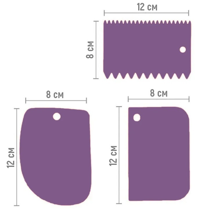 Размеры шпателя для торта