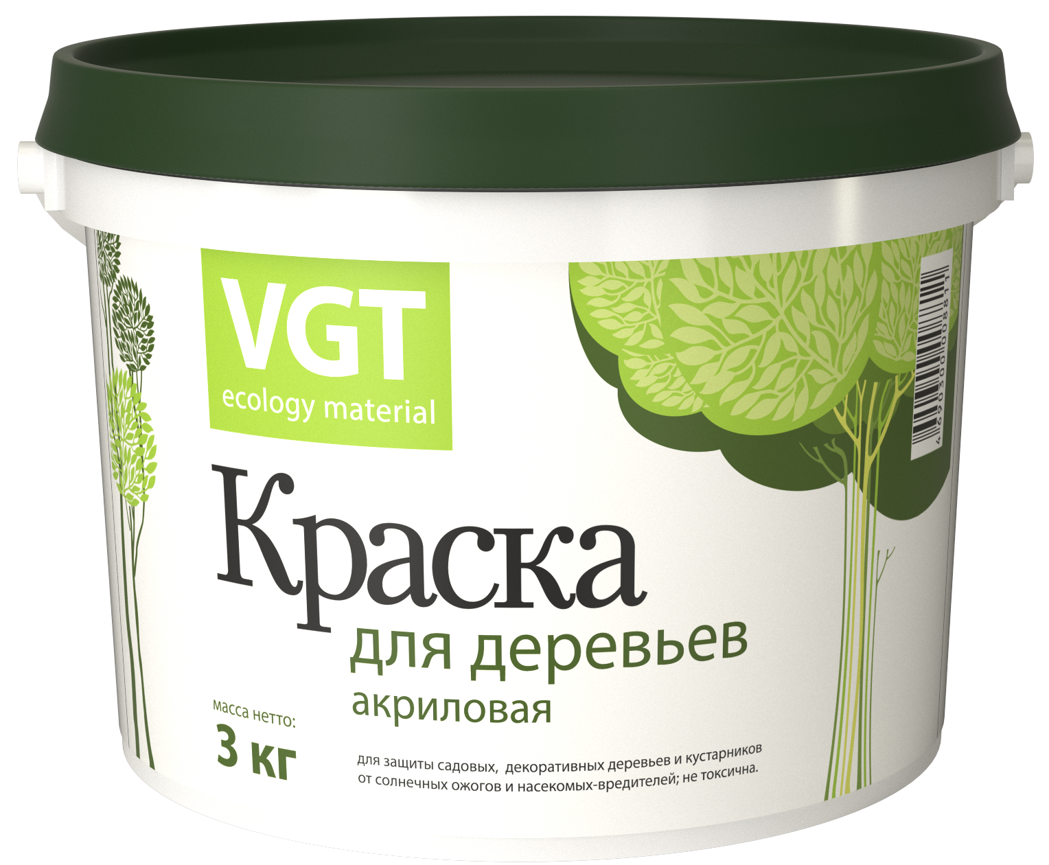 Краска для садовых деревьев 3кг. ВД-АК-1180. Краска Садовая для деревьев 3кг Браво. VGT ВД-АК-1180 фасадная по дереву палитра цветов. Краска фасадная супербелая ВД-АК VGT.