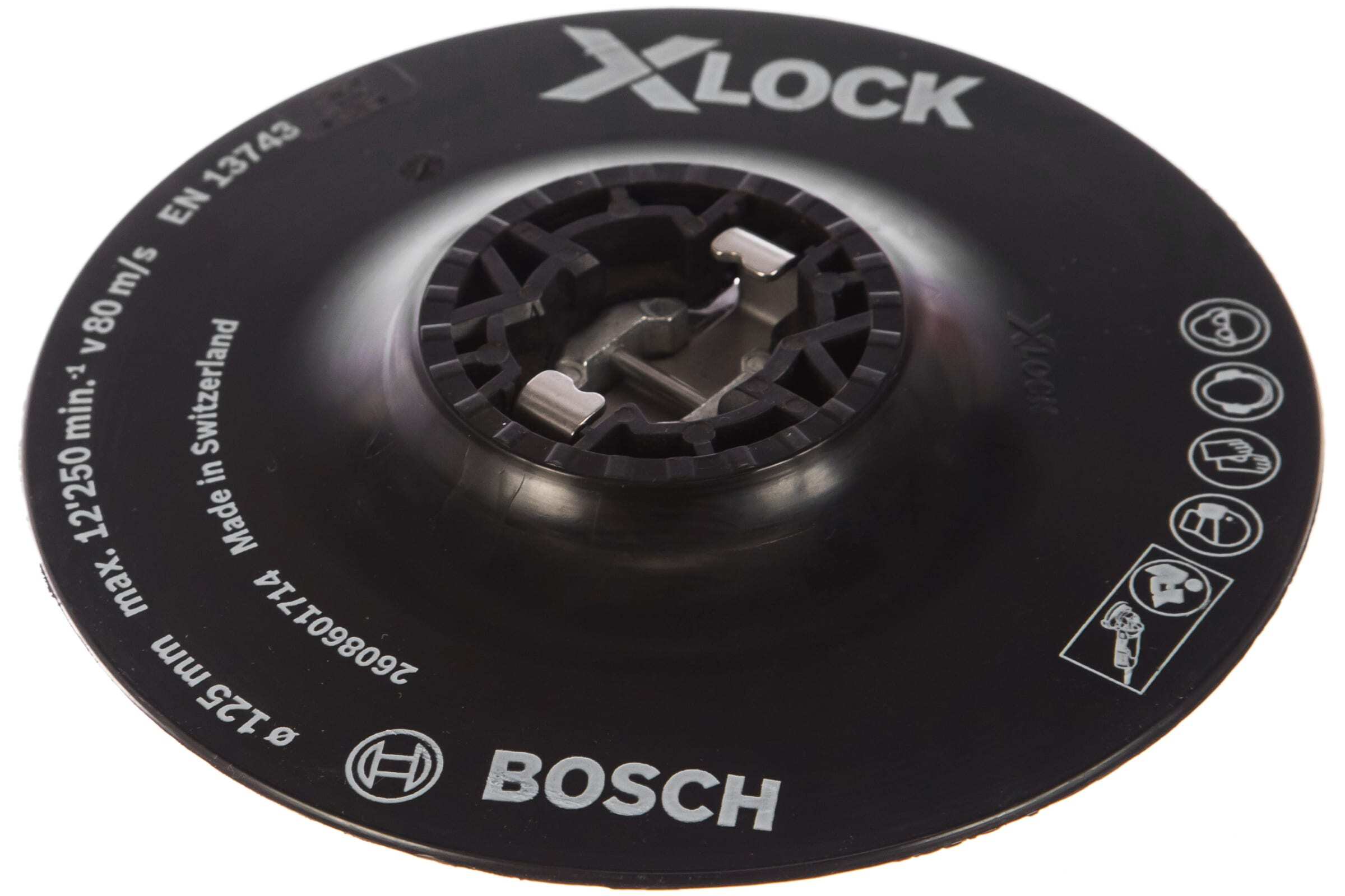 ТарелкаопорнаядляУШМBOSCHX-LOCK,мягкая,125мм2608601714