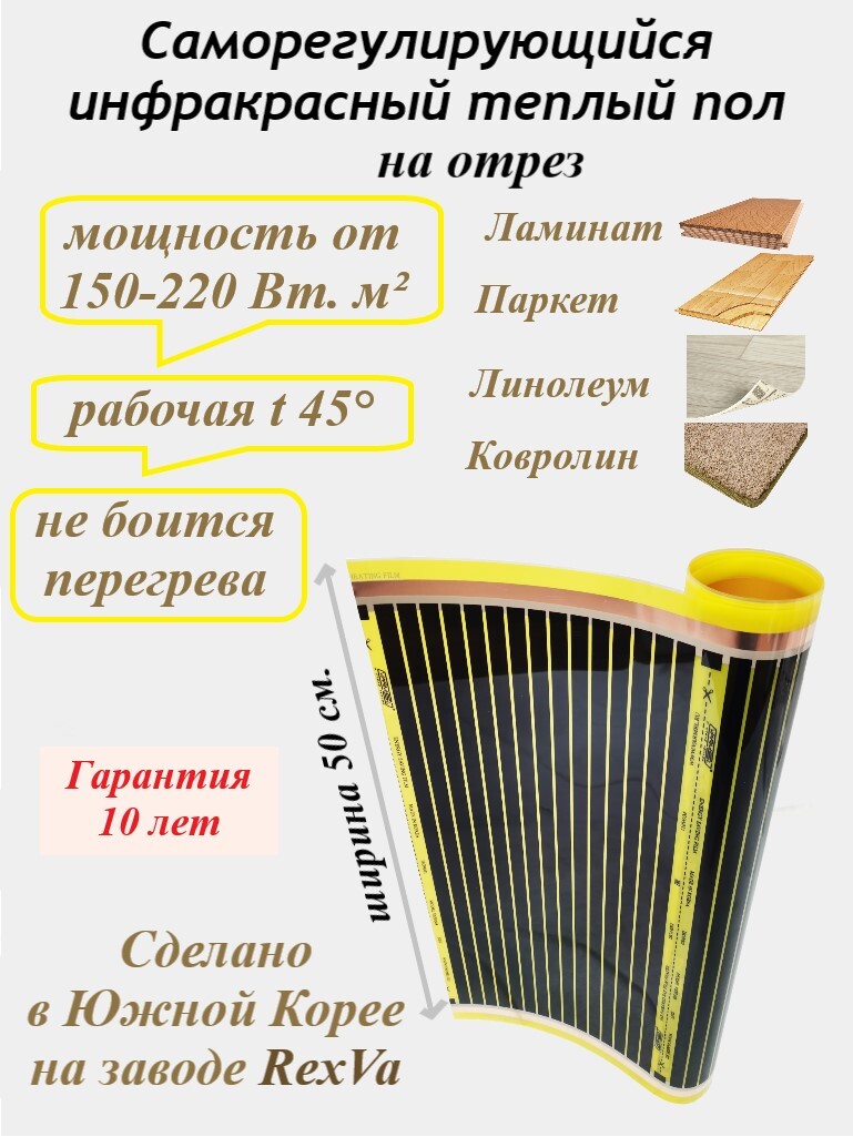 Теплый пол 150 или 220