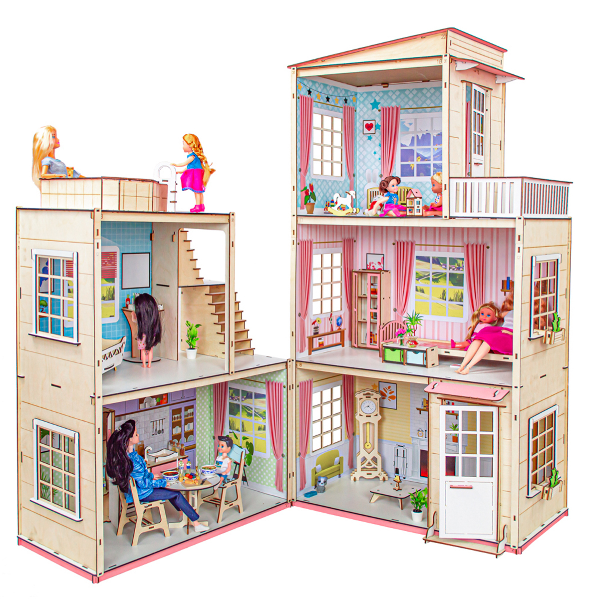 Кукольные домики и мебель для кукол любых размеров - ваша маленькая принцесса будет счастлива!