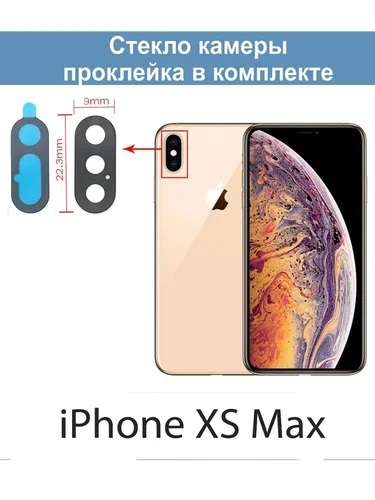 СтеклокамерыдляiPhoneXs/XsMaxАйфонИксС/ИксСМаксЧерный