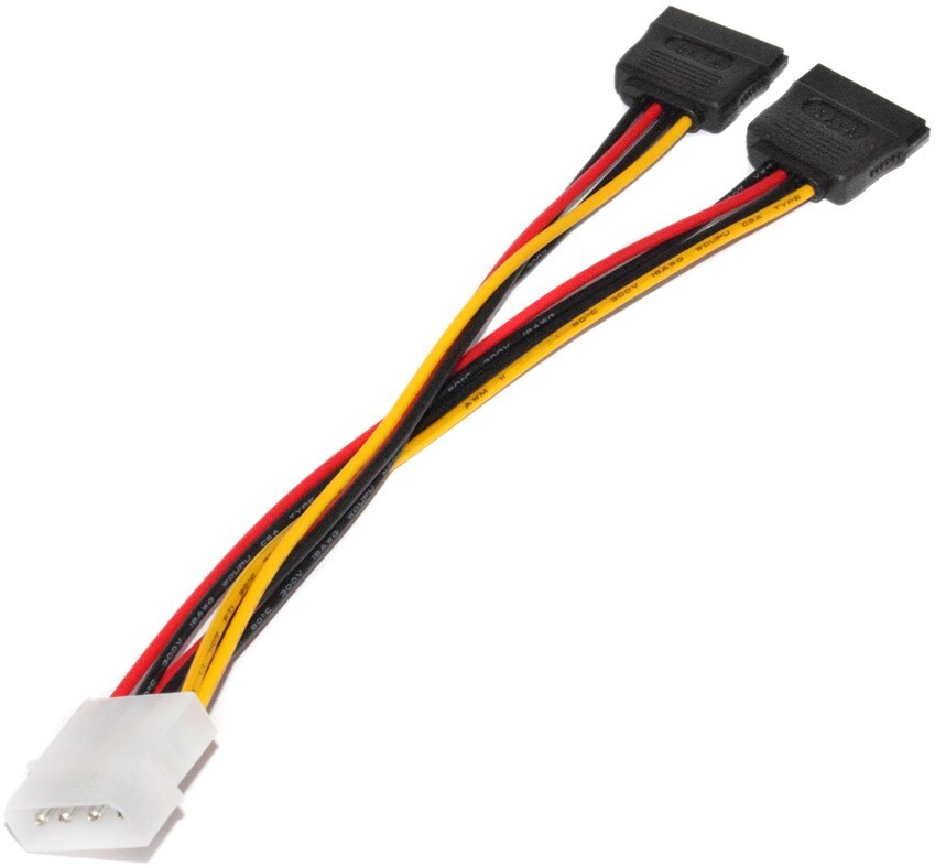 VIDGESКабельпитанияMolex4pin/SATA15-pin,0.2м,черный