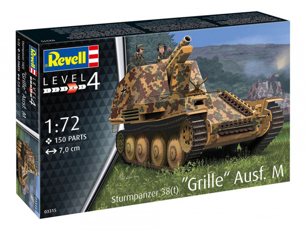 Сборная модель Revell 03315RE Немецкая самоходная артиллерийская установка 38(t) Grille Ausf. M