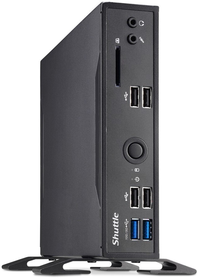 Shuttle Мини-ПК DS20U (Intel Celeron 5205U, RAM Отсутствует, Intel UHD Graphics, Без ОС), DS20U, черный