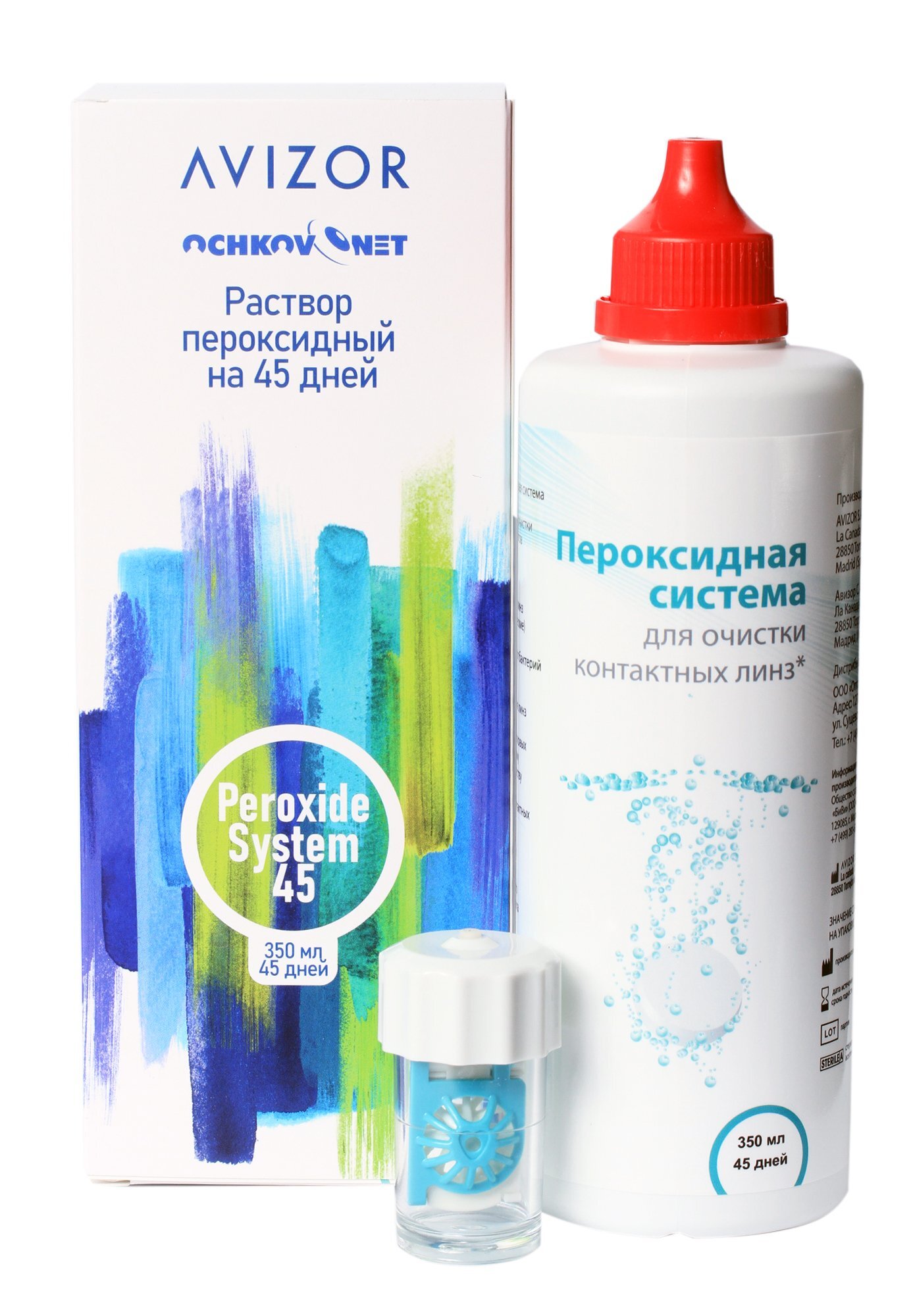 Пероксидный раствор для линз Ochkov.Net Peroxide System 45 дней (Avizor Ever Clean) 350 мл